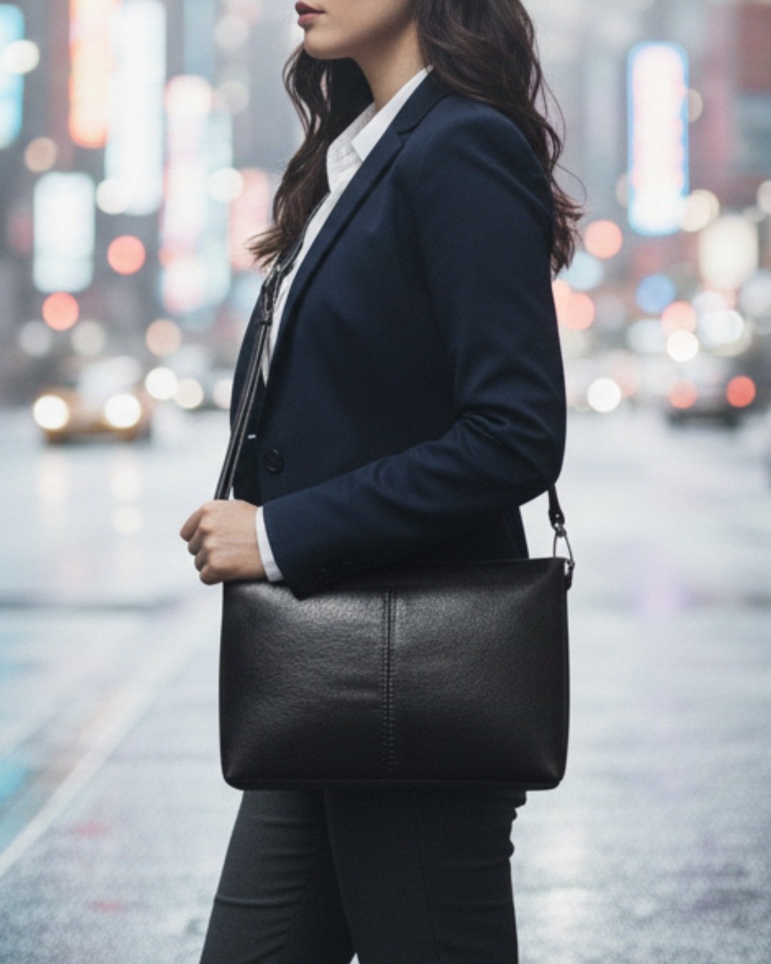 Wriggle esigner Shoulder Purses Crocodile For Girls Trend 2022 (Black)