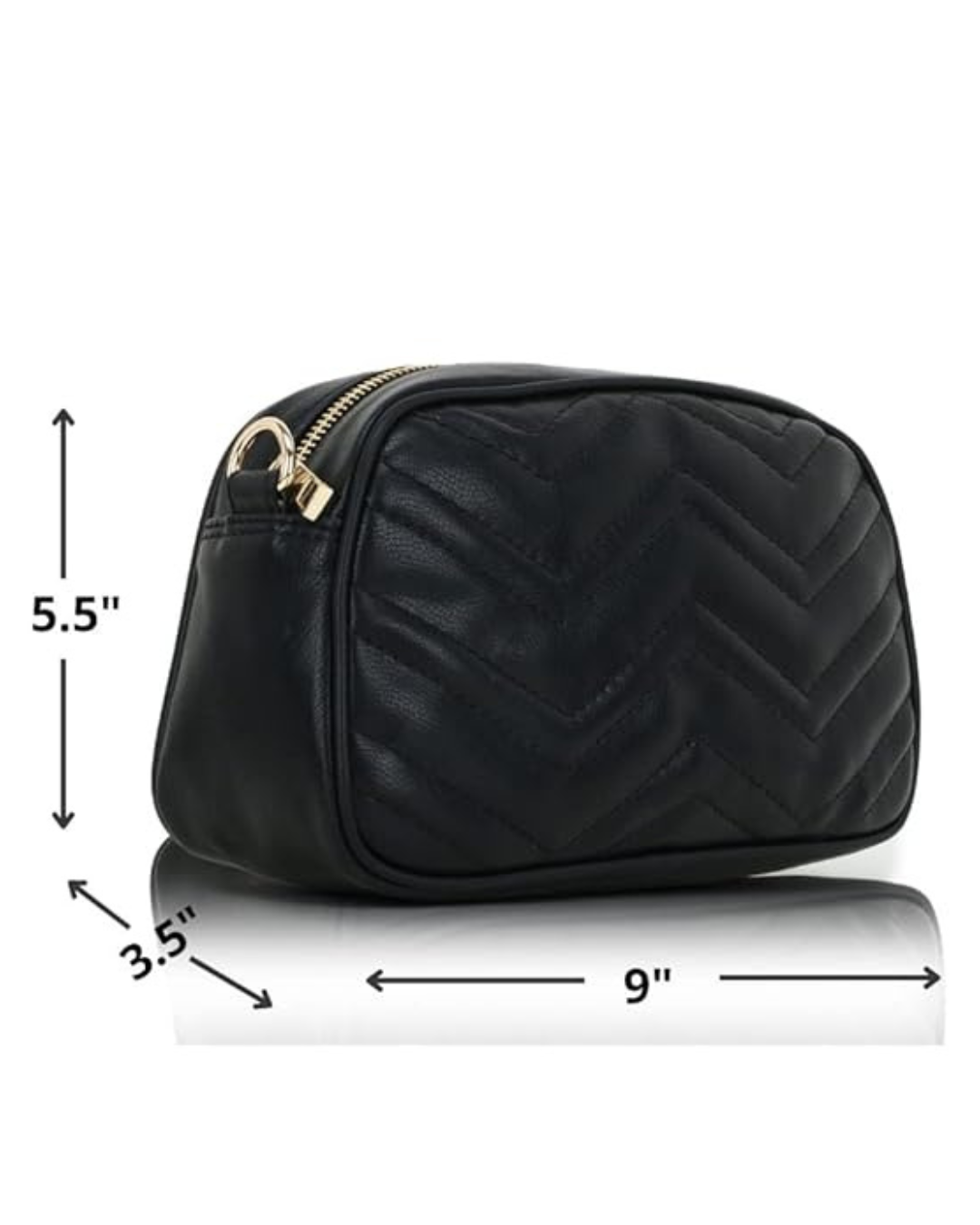 Wriggle Leather D-Shaped Sling Bag for Women with Adjustable Strap & Zip Closure | Casual Crossbody Bag for Girls | 9×6 inch | PU — Black (WRG-CRS-BLK-07) - Image 7